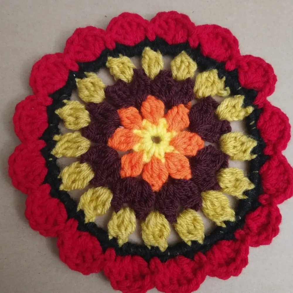 Mandala coasters handmade crochet, made to order
